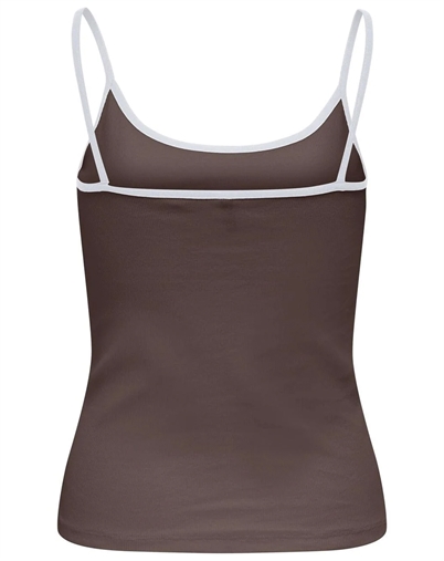 Only - ONLFenja U-Neck Strap Top - Chocolate Marti